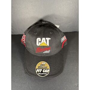 Jeff Burton Bobcat Nascar Racing Hat Cap Black 2011 NEW NWT #31 Red‎ Pit Collect